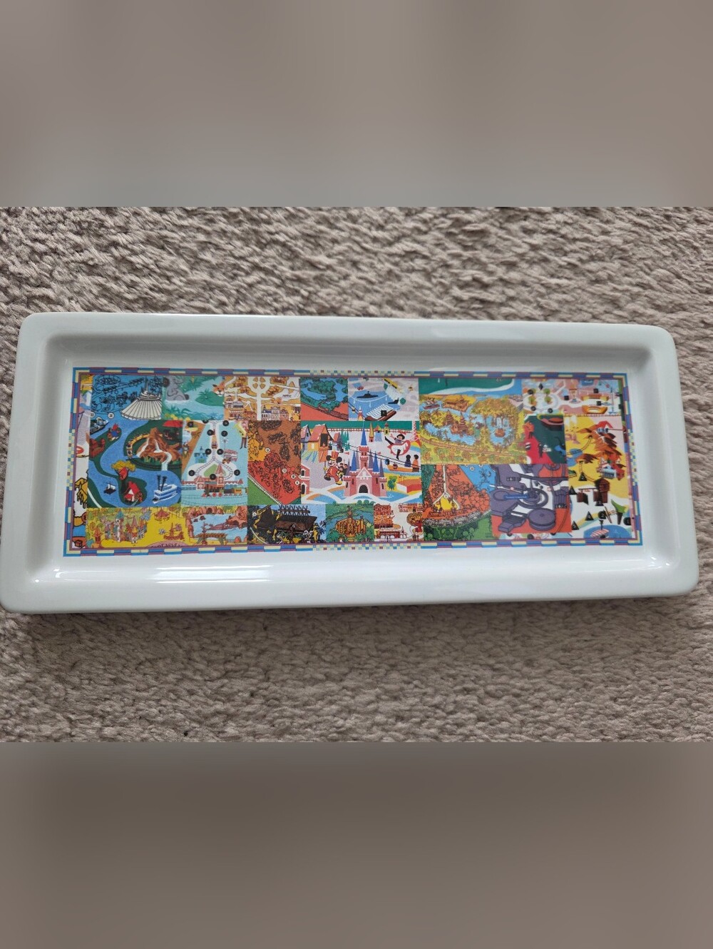 Vintage Theme Park Map Decorative Tray